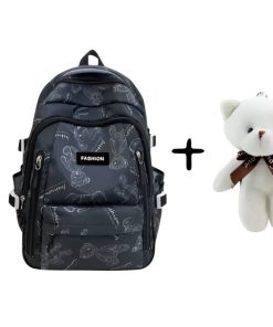 Balo đi học nam nữ Mềm Mại Đính Nơ Màu Dễ Thương Phong Cách Nhật Bản