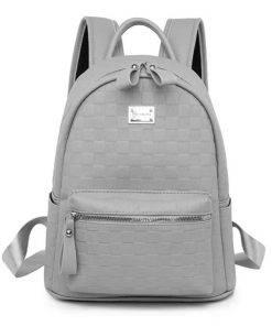 Balo Da Đi Học Size 40.37 Họa Tiết Caro Tag Hengya Chất Liệu Da PU Hàng Quảng Châu Cao Cấp7