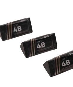 Gôm Tẩy Chì 2B / 4B Deli Màu Đen Tẩy Sạch Ít Vụn Tẩy Nhỏ Gọn - Phù Hợp Học Sinh, Sinh Viên, Văn Phòng Vẽ Thi Trắc Nghiệm