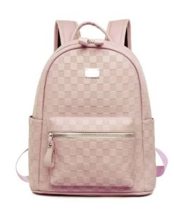 Balo Da Đi Học Size 40.37 Họa Tiết Caro Tag Hengya Chất Liệu Da PU Hàng Quảng Châu Cao Cấp7