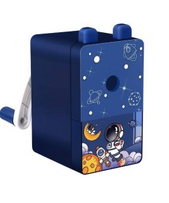 Gọt bút chì phi hành quay tay dễ thương, Đồ chuốt bút chì tự động quay tay dễ sử dụng