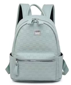 Balo Da Đi Học Size 40.37 Họa Tiết Caro Tag Hengya Chất Liệu Da PU Hàng Quảng Châu Cao Cấp7