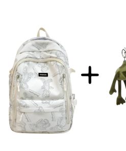 Balo đi học nam nữ Mềm Mại Đính Nơ Màu Dễ Thương Phong Cách Nhật Bản