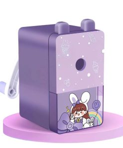 Gọt bút chì phi hành quay tay dễ thương, Đồ chuốt bút chì tự động quay tay dễ sử dụng