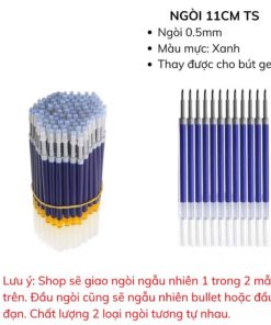 Bút Gel Basic Ngòi 0.5mm, 11cm [5 bút + 50 ngòi]