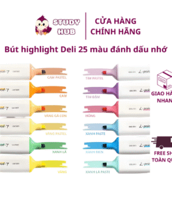 Bút highlight Deli 25 màu đánh dấu nhớ dòng dạ quang Deli màu paste/neon