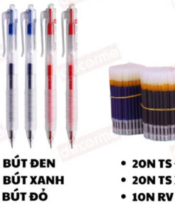 Bút Gel Basic Ngòi 0.5mm, 11cm [5 bút + 50 ngòi]