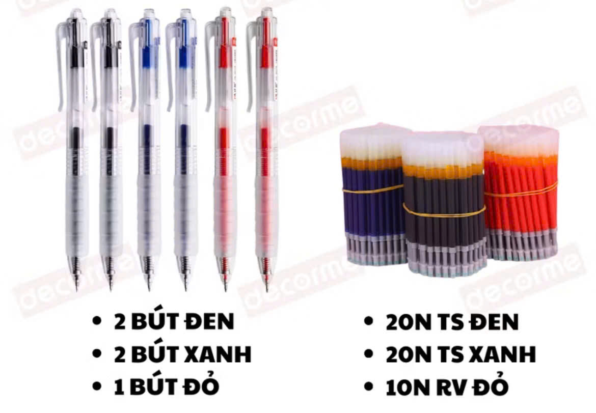 bút mực full 3 màu