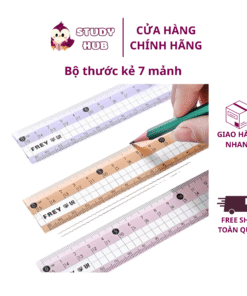 Bộ thước kẻ 7 mảnh-Công cụ đo lường chính xác cao, Thang đo đa kích thước, dành riêng cho các nhà thiết kế sinh viên