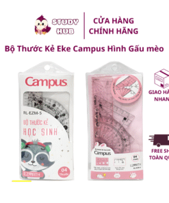 Bộ Thước Kẻ Eke Campus Hình Gấu Mèo Dễ Thương Chất Lượng Nhật