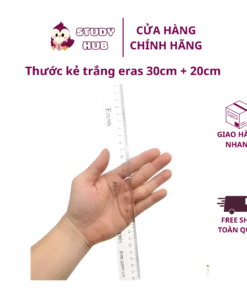 Thước kẻ trắng eras 30cm + 20cm