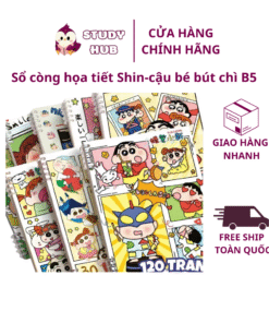 Sổ còng họa tiết Shin-cậu bé bút chì B5 120 trang + giấy [A5/B5]