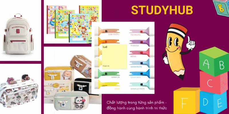 các loại bút bi viết đẹp - ảnh bìa đủ đồ dùng học tập